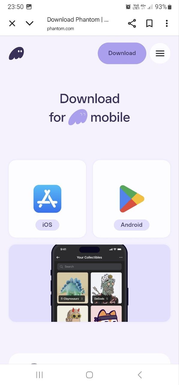 NFT Gallery in Phantom Wallet